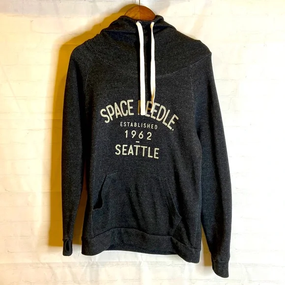 Space Needle Gray Pullover Hoodie - Picture 2 of 9